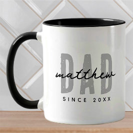 Vater seit 20XX Moderne, einfache Preppy Tasse
