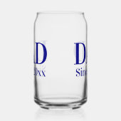 Vater seit 20xx Vorlage für Navy Blue Text Dosenglas (Rechts)