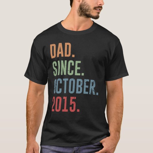 Vater seit Oktober 2015 T-Shirt (Vorderseite)