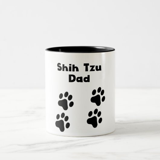 Vater Shih Tzu Zweifarbige Tasse (Mittel)