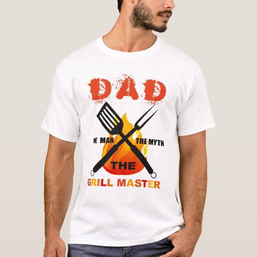 Vater Shirt, der Mann der Mythos Der Grill Meister T-Shirt (Vorderseite)