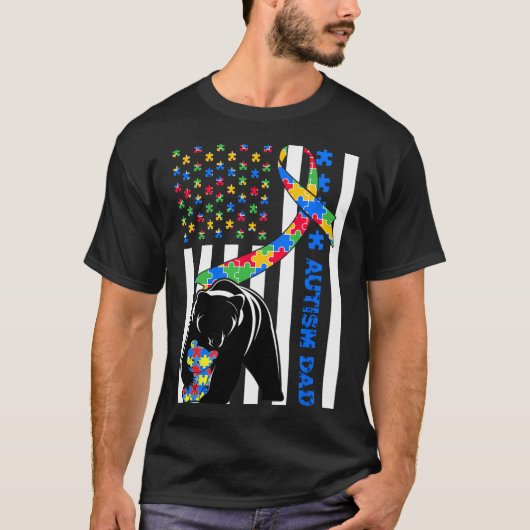 Vater Shirts Autismus Bewusstsein Amerikanischer F (Vorderseite)