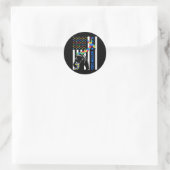 Vater Shirts Autismus Bewusstsein Amerikanischer F Runder Aufkleber (Tasche)