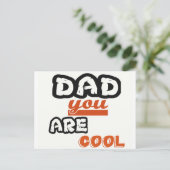 Vater Sie Cool sind Postkarte (Stehend Vorderseite)