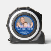 Vater Sie regieren Personalisiertes Foto des Vater Maßband (Vorderseite)