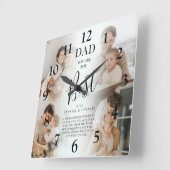 'VATER' Sie sind der beste Name und Angebotsschlüs Quadratische Wanduhr (Winkel)