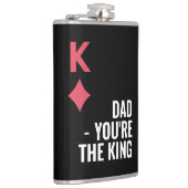 Vater Sie sind der King Poker Vathers Day Angesagt Flachmann (Rechts)
