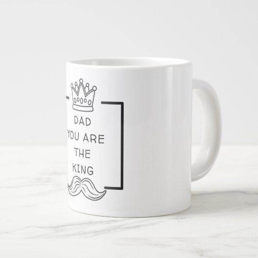 Vater Sie sind die King-Tasse Jumbo-Tasse (Vorderseite Rechts)