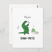 Vater Sie sind Dino-mite Postkarte (Vorne/Hinten)