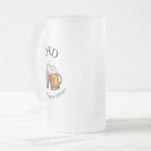 Vater, Sie sind eine großartige Grafik-Mattiert-Bi Mattglas Bierglas (Vorderseite Links)