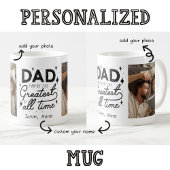 Vater Sie sind immer großartig Custom Zwei Foto Re Kaffeetasse