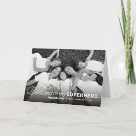 Vater Sie sind mein Superheld-Foto zum Geburtstag Karte