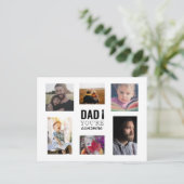 Vater Sie sind Phantastisch Kids Foto Collage Vate Postkarte (Stehend Vorderseite)