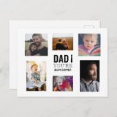 Vater Sie sind Phantastisch Kids Foto Collage Vate Postkarte (Vorne/Hinten)