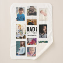 Vater Sie sind phantastische Familie Collage Kids