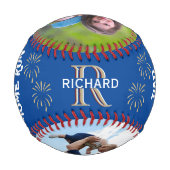 Vater Sie sind unsere Zuhause Run 2 Fotos Datum Baseball (Rückseite)