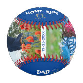 Vater Sie sind unsere Zuhause Run 2 Fotos Datum Baseball (Vorderseite)