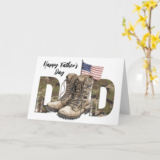 Vater, Sie waren immer mein Held - Militärtribut Karte (Gelbe Blume)