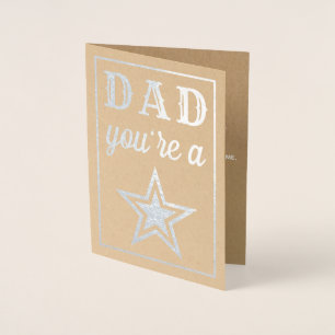 Vater, sind Sie ein Stern! Der Vatertag Folienkarte
