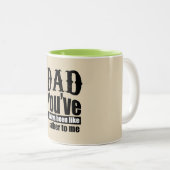 Vater sind Sie immer wie ein Vater zu mir grün Zweifarbige Tasse (VorderseiteRechts)
