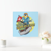 Vater, sind Sie mein Superhero Quadratische Wanduhr (Zuhause)