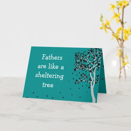 Väter sind wie ein Schutzbaum ~ Card Vater Karte (Gelbe Blume)