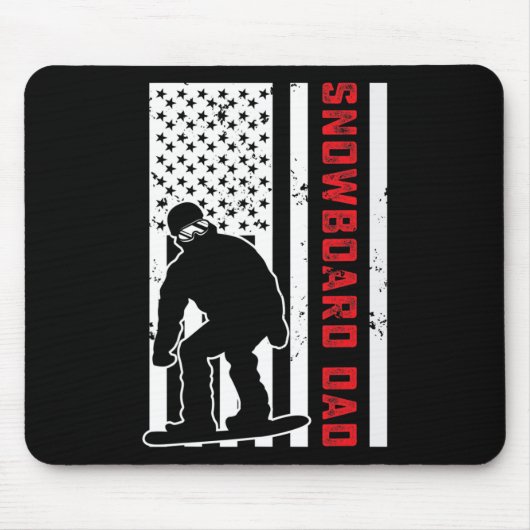 Vater Snowboarden Papa Sn Mousepad (Vorne)