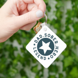 Vater Sober Legend Star Sobriety Gift Vater Schlüsselanhänger