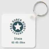 Vater Sober Legend Star Sobriety Gift Vater Schlüsselanhänger (Rückseite)