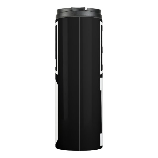 Vater Softball-Lüftergrafik Thermosbecher (Rückseite)