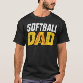 Vater Softball T - Shirt - Funny Softball Vater (Vorderseite)
