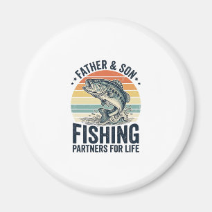 Vater-Sohn-Angelfreunde Vintage-Bass-Shirt_1 Magnet
