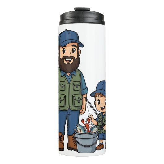 Vater-Sohn-Angeltag Thermosbecher (Vorderseite)