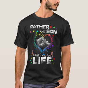 Vater Sohn beste Freunde fürs Leben Autismus-Bewu T-Shirt
