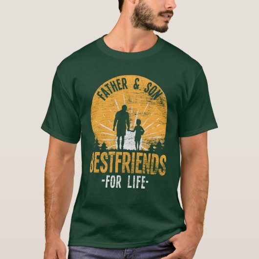 Vater Sohn bester Freund des Lebens T-Shirt (Vorderseite)