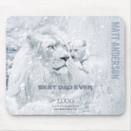 Vater & Sohn / Bester Vater, Weiße Löwen & Küken a Mousepad