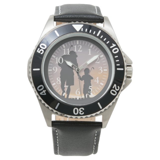Vater & Sohn Golfen Armbanduhr (Vorderseite)