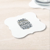 Vater Sohn Held Tochter Liebe Vintage-Typografie-S Untersetzer (angewinkelt)