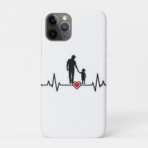 Vater & Sohn Herzschlag-Silhouette-Auszeichnungspl Case-Mate iPhone Hülle