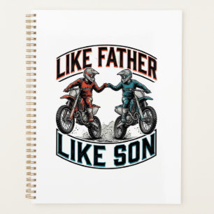 Vater-Sohn-Motocross-Vintage-Vector-Shirt Planer