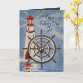 Vater, Sohn, Schiffrad, Helm Karte (Gelbe Blume)