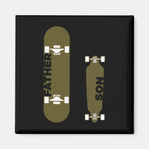 Vater Sohn Skater Skateboard Skate Skating Board F Magnet