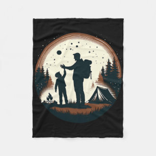 Vater Sohn Wandern Berg Camping Kumpels Sohn Vater Fleecedecke