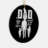 Vater Söhne erste Töchter Liebe für den Vater Keramik Ornament (Rechts)