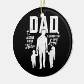 Vater Söhne erste Töchter Liebe für den Vater Keramik Ornament (Links)