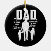 Vater Söhne erste Töchter Liebe für den Vater Keramik Ornament (Hinten)