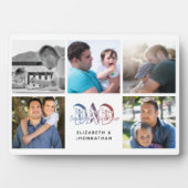 VATER Son & Daughter Zitat FotoCollage Familiennam Fotoplatte (Vorderseite)