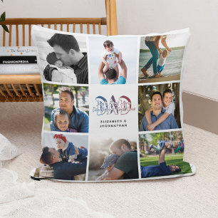 VATER Son & Daughter Zitat FotoCollage Familiennam Kissen