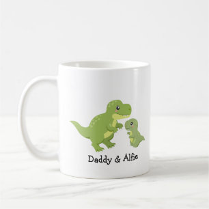 Vater & Son Dino Liebe - Personalisierte Familie Kaffeetasse