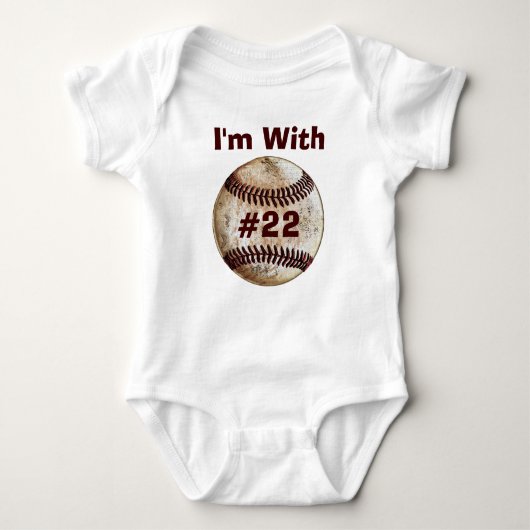 Vater Son Matching Apparel Baseball Baby Strampler (Vorderseite)